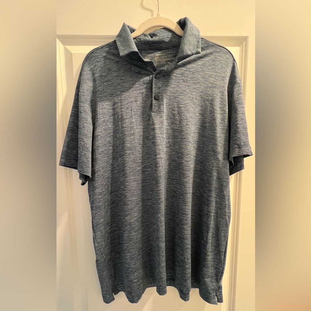 Blue athletic polo